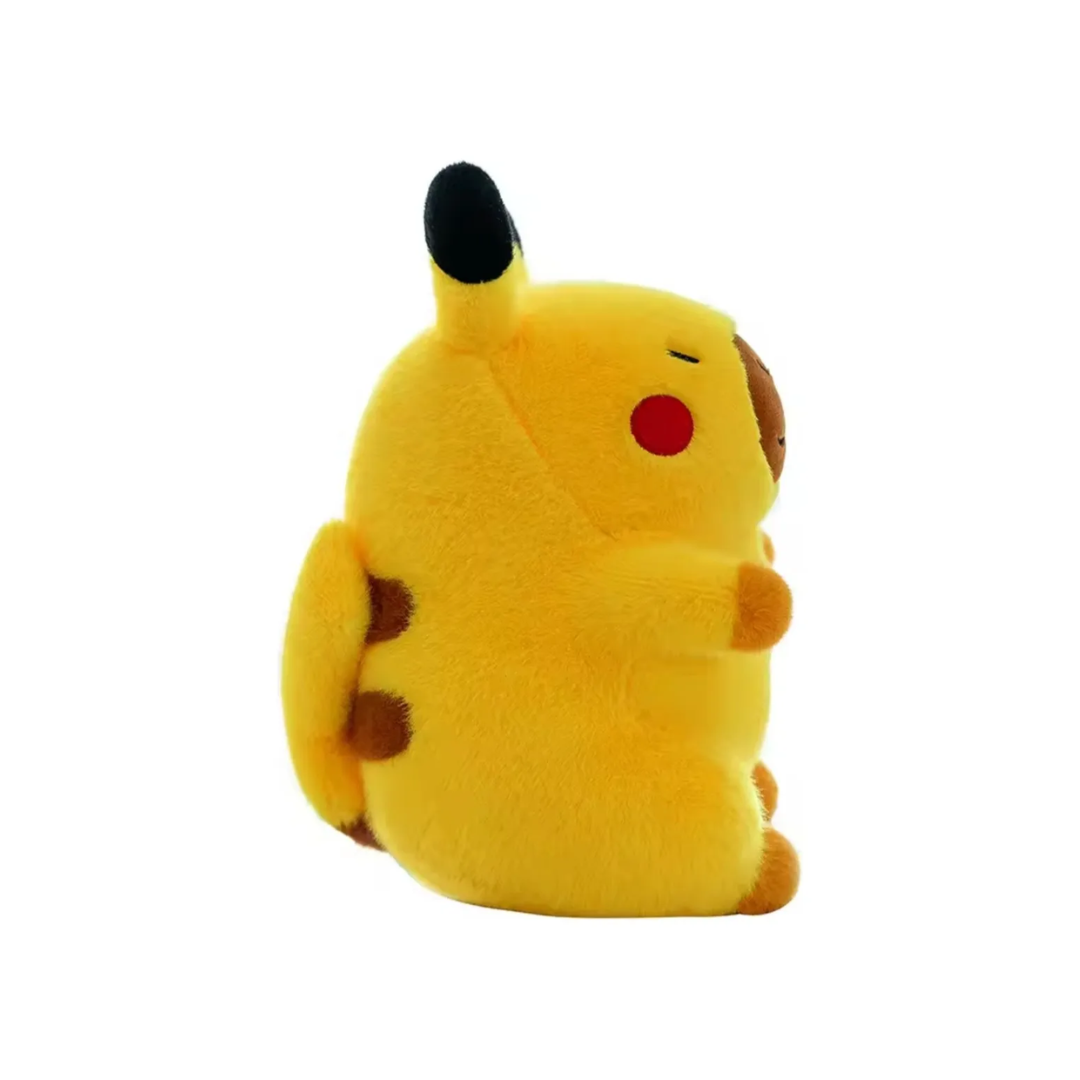 Side view of Sparky Hug™ yellow plush toy showing detailed stitching and soft texture from Fluffy Haven