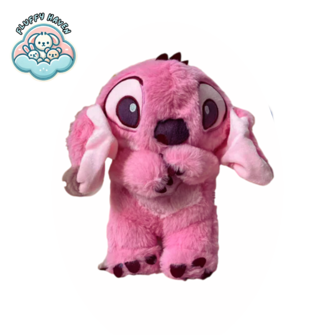 Stitch Buddy™ pink plush toy - cute and huggable alien stuffed animal for kids and collectors.